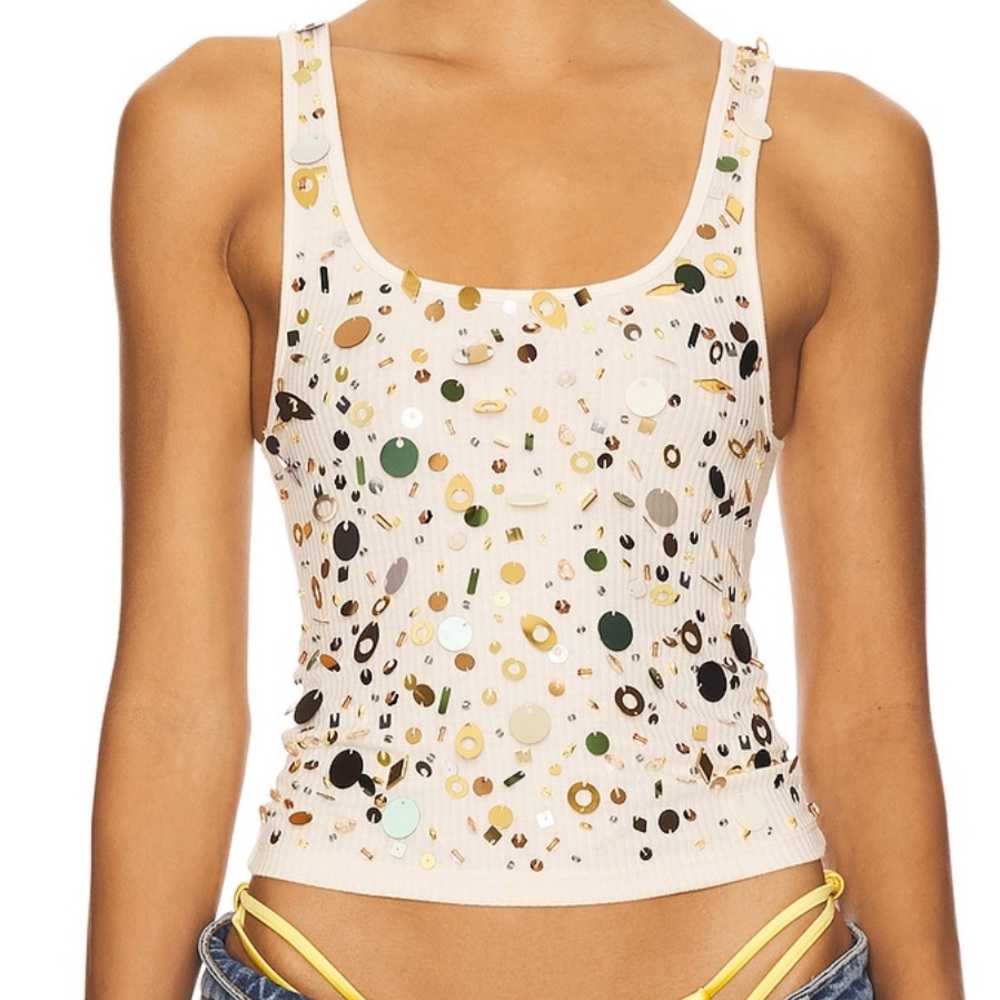 Jaded London Multi-Color Sequin Vest